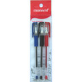 Jeller Grip Stick Pens Medium (0.7mm) 3/pk - Black + Blue + Red MONAMI
