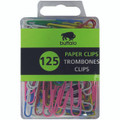 Vinyl-Coated Paper Clips Small 1.1" / 28mm 125/pk - Color