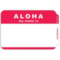 Name Badge Labels ALOHA - Red Border - 100/pk C-LINE