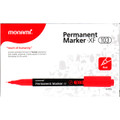 Permanent Marker XF103 Ultra Extra-Fine Tip 12/pk - Red MONAMI