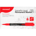 Permanent SigmaFlo Liquid Marker Fine Tip 12/box - Red MONAMI
