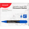 Permanent SigmaFlo Liquid Marker Chisel Tip 12/box - Blue MONAMI
