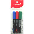Permanent SigmaFlo  Liquid Marker Chisel Tip 3/pk - Blue, Red, Green MONAMI