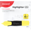 Fluorescent Wide Chisel Highlighters Flat-Style 12/Box - Yellow MONAMI