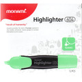 Fluorescent Wide Chisel Highlighters Flat-Style 12/Box - Green MONAMI