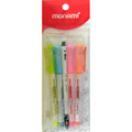 Pastel Essenti Highlighters Pen-Style 4/pk + Pen - Assorted MONAMI