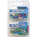 50 Paper Clips + 30 Pushpins