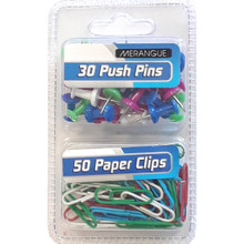 50 Paper Clips + 30 Pushpins