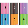 Composition Book Stripes C/R 7.5" x 9.75" 100 Sheets/200 Pages - 6 Cover Choices BAZIC  