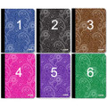 Composition Book Paisley C/R 7.5" x 9.75" 100 Sheets/200 Pages - 6 Cover Choices BAZIC 