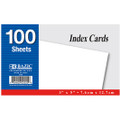 Blank white index cards 3x5 100/pk