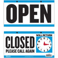 Open /  Closed Please Call Again Will Return Sign 6" x 11.5"