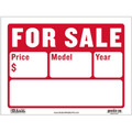 For Sale Model/Year Sign 12" x 9"