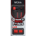 Aerofones Earbuds Flat Cord with 3 Tip Sizes Black/Red