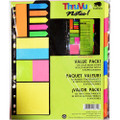 Write-On Neon Paper Dividers Color Tabs + Adhesive Notes/Strips - 8 Tabs