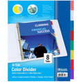  Insertable Color Plastic Dividers Color Tabs - 8 Tabs
