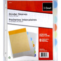 Clear Economy Sheet Protectors with 8 Color Index Tabs - 8 Sheets OFFiSMART