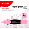Pastel Wide Chisel Highlighters Flat-Style 12/Box - Pink MONAMI