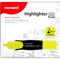 Pastel Wide Chisel Highlighters Flat-Style 12/Box - Yellow MONAMI