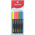 Fluorescent Highlighters Pen-Style 5/pk - Pink, Orange, Yellow, Green & Purple MONAMI