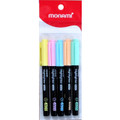 Pastel Highlighters Pen-Style 5/pk - Yellow, Pink, Blue, Orange, & Green MONAMI