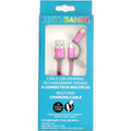 Charging Cable Firewire & Micro-USB Dual-Tip  - 1 Meter / 39" Pink 