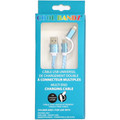 Charging Cable Firewire & Micro-USB Dual-Tip  - 1 Meter / 39" Blue 