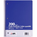 Notebook Quad Graph 8" x 10.5" 100 Sheets/200 Pages - APP