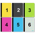 Composition Book Polka Dots C/R 7.5" x 9.75" 100 Sheets/200 Pages - 6 Cover Choices BAZIC  
