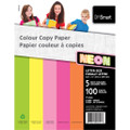 Paper Assorted 100pk Neon - 8.5" x 11" OFFiSMART