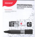 Permanent Professional Industrial Marker Chisel Tip 12/box - Black MONAMI