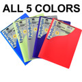 2-Pocket with Prongs Economy Plastic Folder 5/pk - All 5 Colors