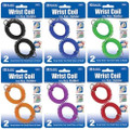 Wrist Coil with Key Holder 2/pk - Choose from 6 Colors 
