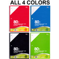 1-Subject C/R Notebook 8" x 10.5" 40 Sheets/80 Pages - All 4 Colors APP