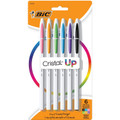 Cristal UP Pens 1.0mm Tip 6/pk - Assorted BIC