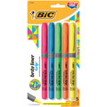 Briteliner Grip Highlighters Pen-Style 5pk - Assorted BIC