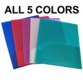 Eco 2-Pocket Plastic Folder - All 5 Jewel/Metallic Tones