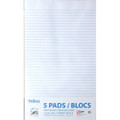 Pads Wide-Ruled 96 Sheets 5/pk - 8.5" x 14" APP