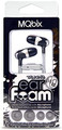 Talking Earfoam Earbuds with 3 Tip Sizes + Mic Black/Silver $20 Value