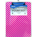 Polka Dot Clipboard Letter Size - Pink