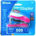 Mini Stapler + 500 Staples - Pink