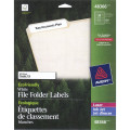 White File Folder Eco-Friendly Labels Inkjet/Laser - 150/pk AVERY
