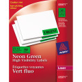 Neon Green Address Labels Laser 2-5/8" x 1"  - 750/pk AVERY