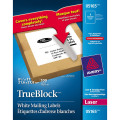 White Shipping TrueBlock Labels Laser 8.5" x 11"  - 100/pk AVERY