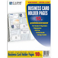 Business Card Storage Pages, 10 Sheets/Pack C-LINE
