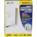 Colored Edge Clear Heavy Weight Sheet Protectors - 50/pk C-LINE