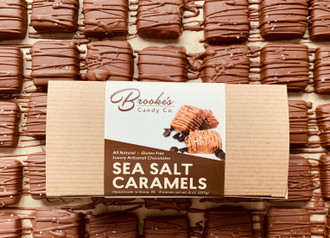SEA SALT CARAMELS with Belgian Milk Chocolate  8 pc. (8 oz.)