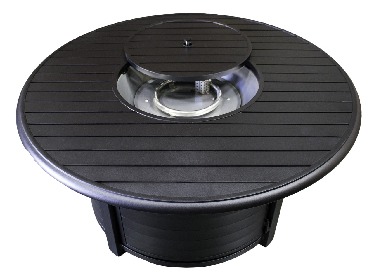 TFPS Round Slatted Aluminum Fire Pit Table - TFPS-F-1350 ...