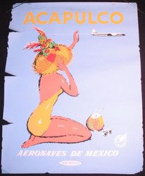 63 - ACAPULCO SERONAVES De MEXICO  AIR MEXICO  1960  