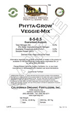 Phyta-Grow Veggie-Mix 8-5-1 , 50 lb bag, organic fertilizer, organic gardening